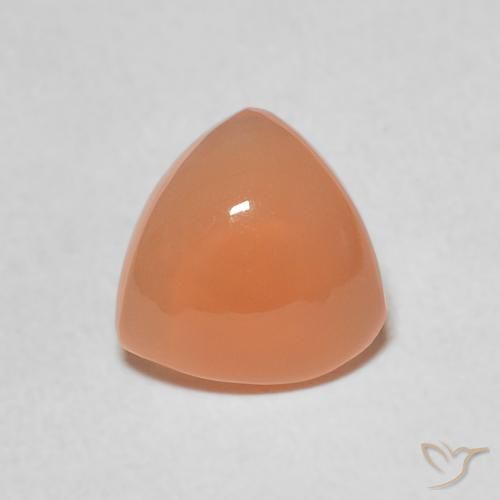 1.41ct Natural Peach Orange Moonstone, Trillion, Translucent
