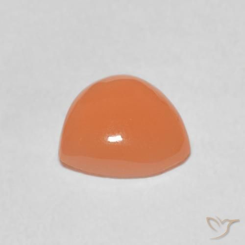 Moonstone Gemstone in 8 x 7.7 mm Size for Sale, Moonstone Stone in Peach Orange Color