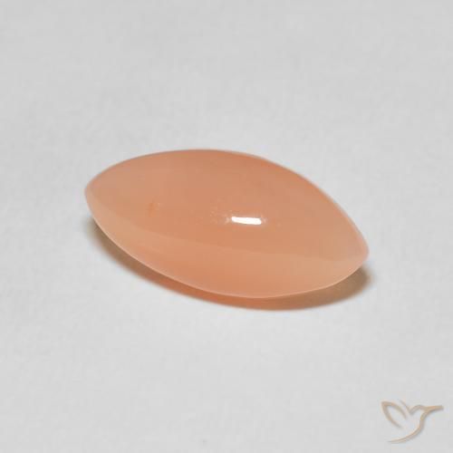 2.93 ct Orange Moonstone Stone, Natural Moonstone in Marquise Cabochon Shape for Sale