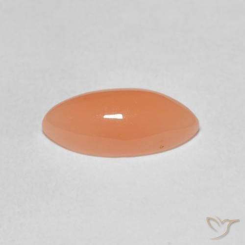 Moonstone Gemstone in 14 x 7 mm (calibrated) Size for Sale, Moonstone Stone in Medium Orange Color
