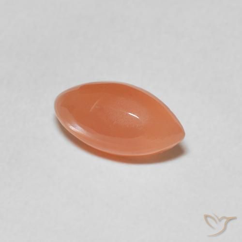 1.12 ct Orange Moonstone Stone, Natural Moonstone in Marquise Cabochon Shape for Sale