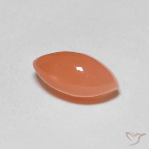 1.82 ct Orange Moonstone Stone, Natural Moonstone in Marquise Cabochon Shape for Sale
