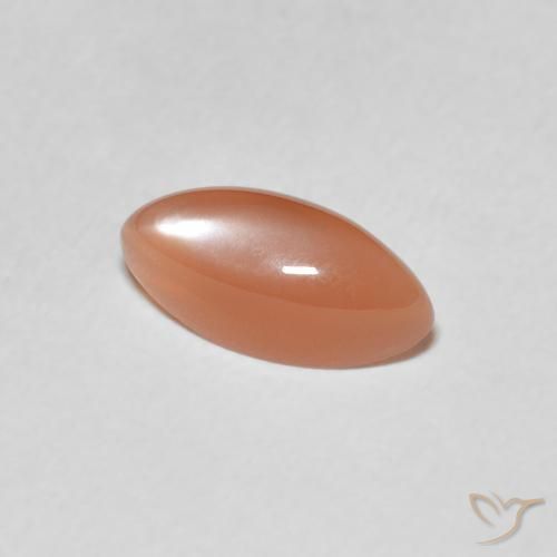 1.27 ct Orange Moonstone Stone, Natural Moonstone in Marquise Cabochon Shape for Sale