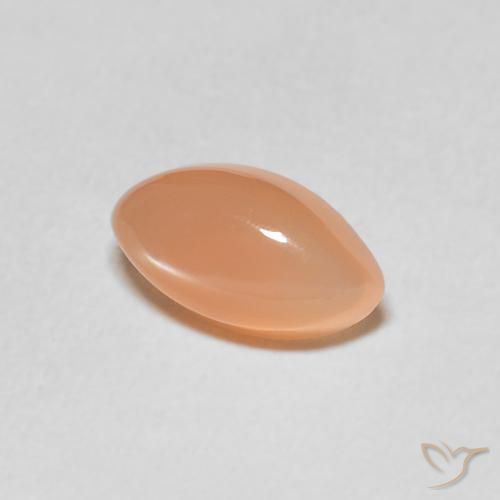 1.44 ct Orange Moonstone Stone, Natural Moonstone in Marquise Cabochon Shape for Sale