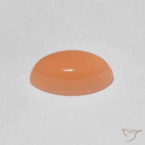 Moonstone Gemstone in 9.8 x 5.5 mm Size for Sale, Moonstone Stone in Peach Orange Color