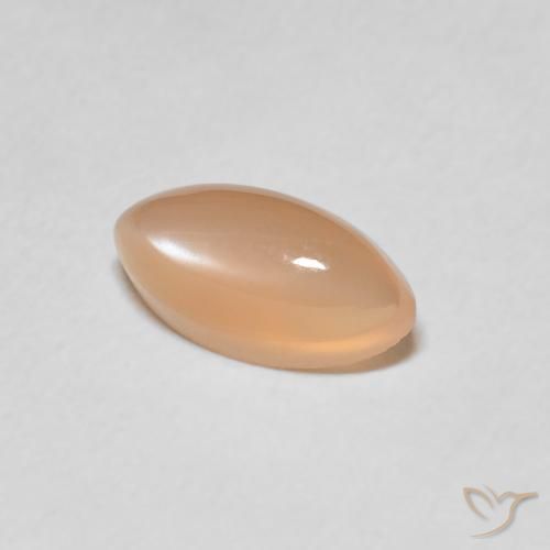 1.38 ct Orange Moonstone Stone, Natural Moonstone in Marquise Cabochon Shape for Sale