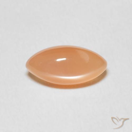 1.25ct Natural Cantaloupe Orange Moonstone, Marquise, Translucent