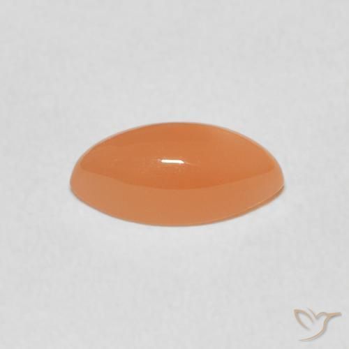 Moonstone Gemstone in 10 x 5 mm (calibrated) Size for Sale, Moonstone Stone in Cantaloupe Orange Color