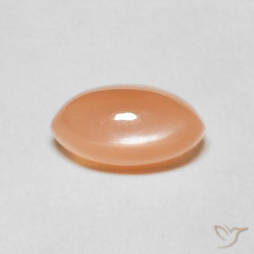 1.68ct Natural Cantaloupe Orange Moonstone, Marquise, Translucent