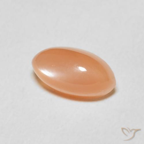 1.68 ct Orange Moonstone Stone, Natural Moonstone in Marquise Cabochon Shape for Sale