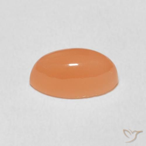 Moonstone Gemstone in 9.8 x 5.4 mm Size for Sale, Moonstone Stone in Cantaloupe Orange Color