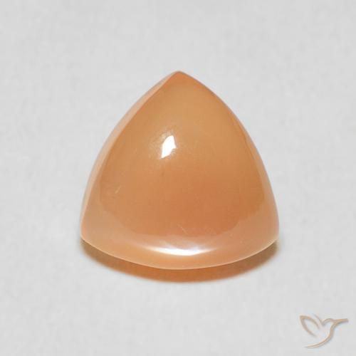 1.68ct Natural Cantaloupe Orange Moonstone, Trillion, Translucent