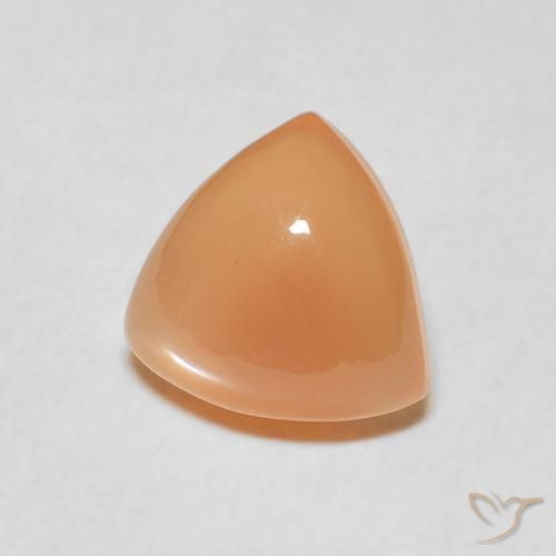 1.68 ct Orange Moonstone Stone, Natural Moonstone in Trillion Cabochon Shape for Sale