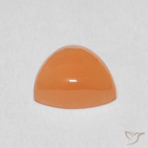 Moonstone Gemstone in 8 x 8 mm (calibrated) Size for Sale, Moonstone Stone in Cantaloupe Orange Color