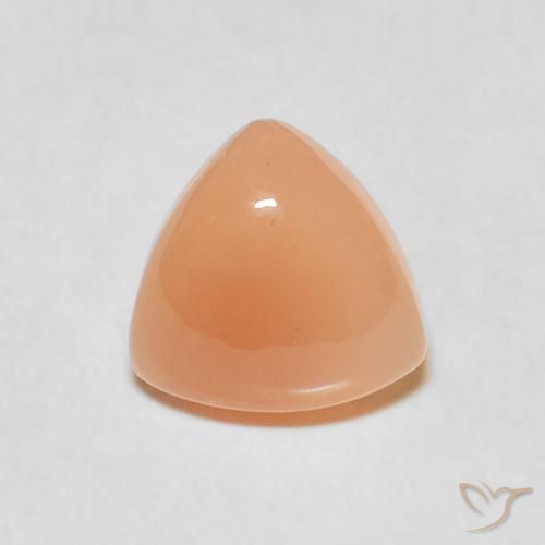 1.53ct Natural Medium Light-Orange Moonstone, Trillion, Translucent