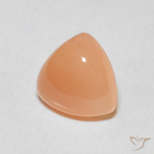 1.53 ct Orange Moonstone Stone, Natural Moonstone in Trillion Cabochon Shape for Sale
