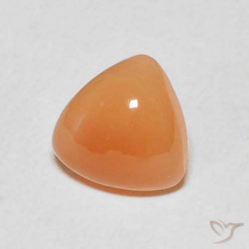 1.60 ct Orange Moonstone Stone, Natural Moonstone in Trillion Cabochon Shape for Sale