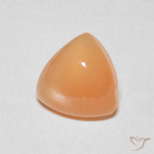 1.67 ct Orange Moonstone Stone, Natural Moonstone in Trillion Cabochon Shape for Sale
