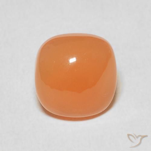 2.06ct Natural Peach Orange Moonstone, Cushion, Translucent