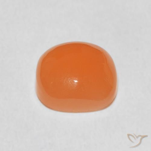 Moonstone Gemstone in 8 x 8 mm (calibrated) Size for Sale, Moonstone Stone in Peach Orange Color