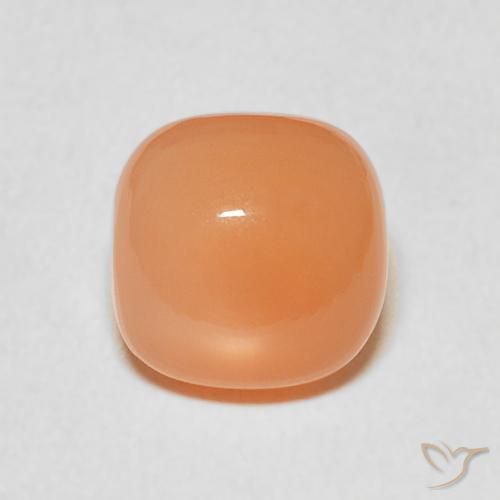 2.15ct Natural Cantaloupe Orange Moonstone, Cushion, Translucent