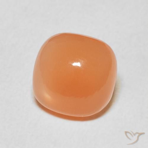 2.15 ct Orange Moonstone Stone, Natural Moonstone in Cushion Cabochon Shape for Sale