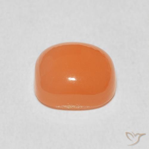 Moonstone Gemstone in 8 x 8 mm (calibrated) Size for Sale, Moonstone Stone in Cantaloupe Orange Color