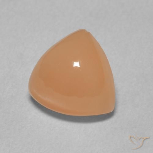 1.97 ct Orange Moonstone Stone, Natural Moonstone in Trillion Cabochon Shape for Sale