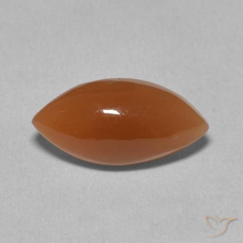 2.87ct Natural Deep Reddish Orange Moonstone, Marquise, Translucent