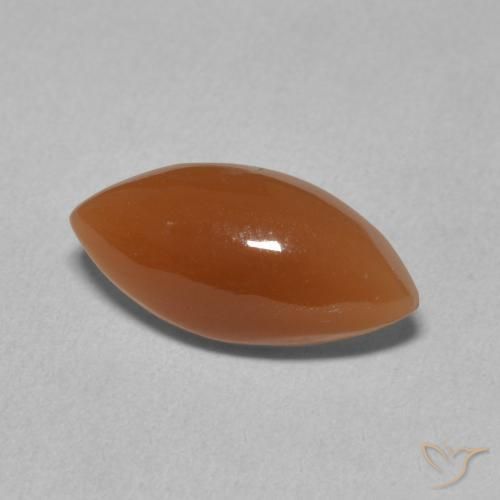 2.87 ct Orange Moonstone Stone, Natural Moonstone in Marquise Cabochon Shape for Sale