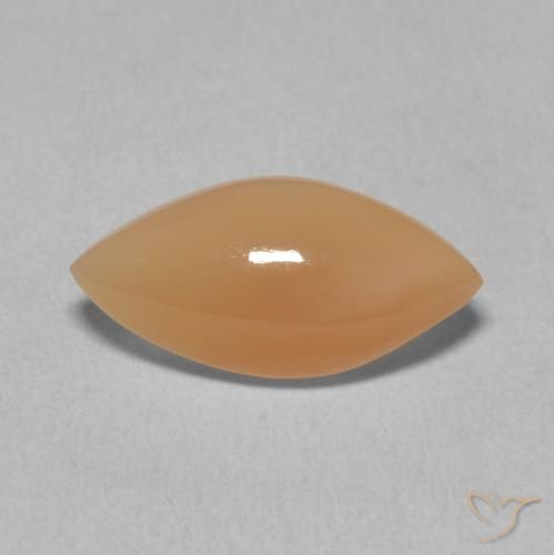 2.59ct Natural Medium Light-Orange Moonstone, Marquise, Translucent