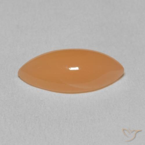 Moonstone Gemstone in 14 x 7 mm (calibrated) Size for Sale, Moonstone Stone in Medium Light-Orange Color