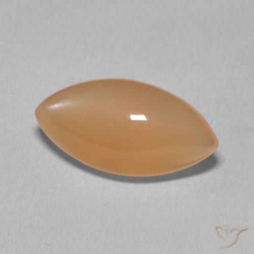 2.87 ct Orange Moonstone Stone, Natural Moonstone in Marquise Cabochon Shape for Sale