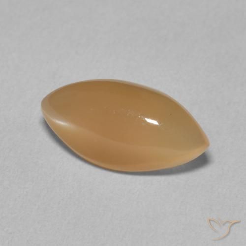 2.77 ct Orange Moonstone Stone, Natural Moonstone in Marquise Cabochon Shape for Sale