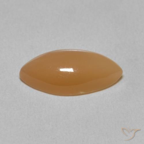Moonstone Gemstone in 14 x 7 mm (calibrated) Size for Sale, Moonstone Stone in Cantaloupe Orange Color
