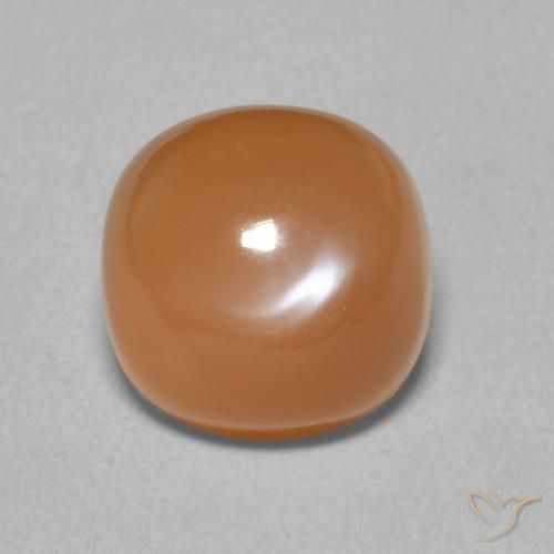 2.46ct Natural Medium Orange Moonstone, Cushion, Translucent