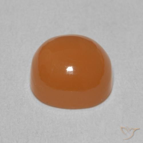 Moonstone Gemstone in 8 x 8 mm (calibrated) Size for Sale, Moonstone Stone in Medium Orange Color