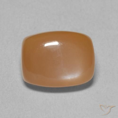 2.55ct Natural Reddish Orange Moonstone, Cushion, Translucent