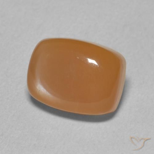 2.55 ct Orange Moonstone Stone, Natural Moonstone in Cushion Cabochon Shape for Sale