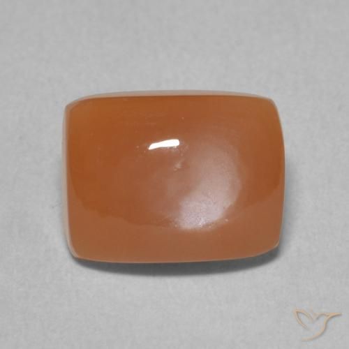 2.25ct Natural Deep Orange Moonstone, Cushion, Translucent