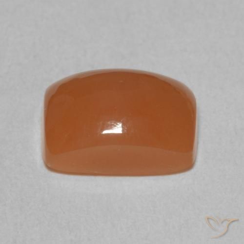 Moonstone Gemstone in 9 x 7 mm (calibrated) Size for Sale, Moonstone Stone in Deep Orange Color