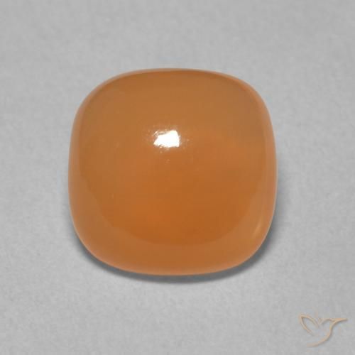 1.94ct Natural Medium Orange Moonstone, Cushion, Translucent