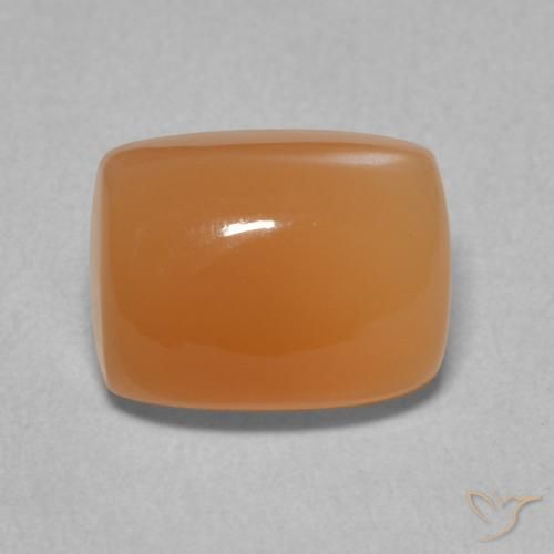 2.47ct Natural Medium Orange Moonstone, Cushion, Translucent
