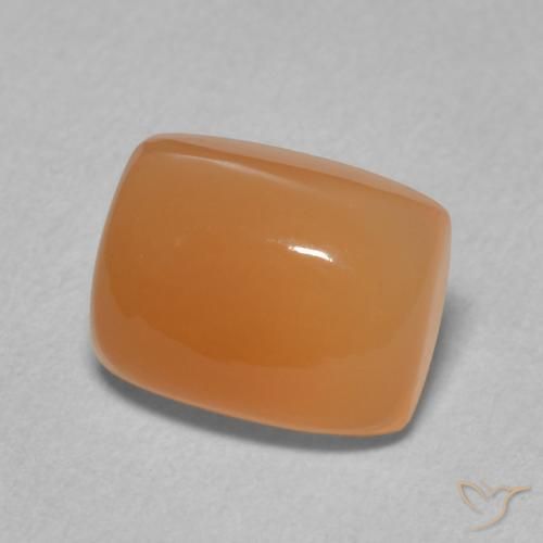 2.47 ct Orange Moonstone Stone, Natural Moonstone in Cushion Cabochon Shape for Sale