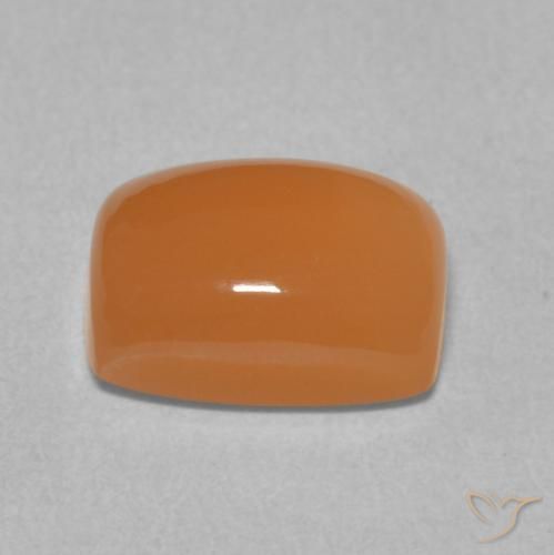 Moonstone Gemstone in 9 x 7 mm (calibrated) Size for Sale, Moonstone Stone in Medium Orange Color