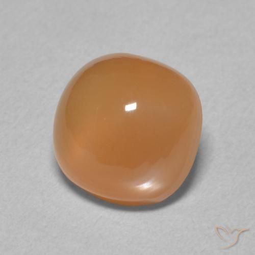 2.35 ct Orange Moonstone Stone, Natural Moonstone in Cushion Cabochon Shape for Sale