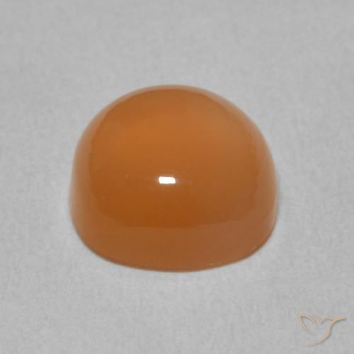 Moonstone Gemstone in 8 x 8 mm (calibrated) Size for Sale, Moonstone Stone in Reddish Orange Color
