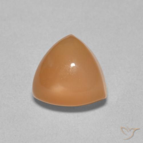 2.13ct Natural Cantaloupe Orange Moonstone, Trillion, Translucent