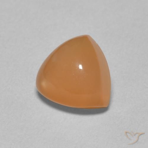 2.13 ct Orange Moonstone Stone, Natural Moonstone in Trillion Cabochon Shape for Sale