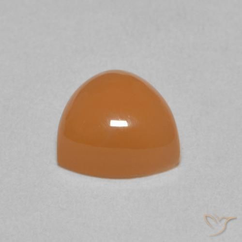 Moonstone Gemstone in 8 x 8 mm (calibrated) Size for Sale, Moonstone Stone in Cantaloupe Orange Color